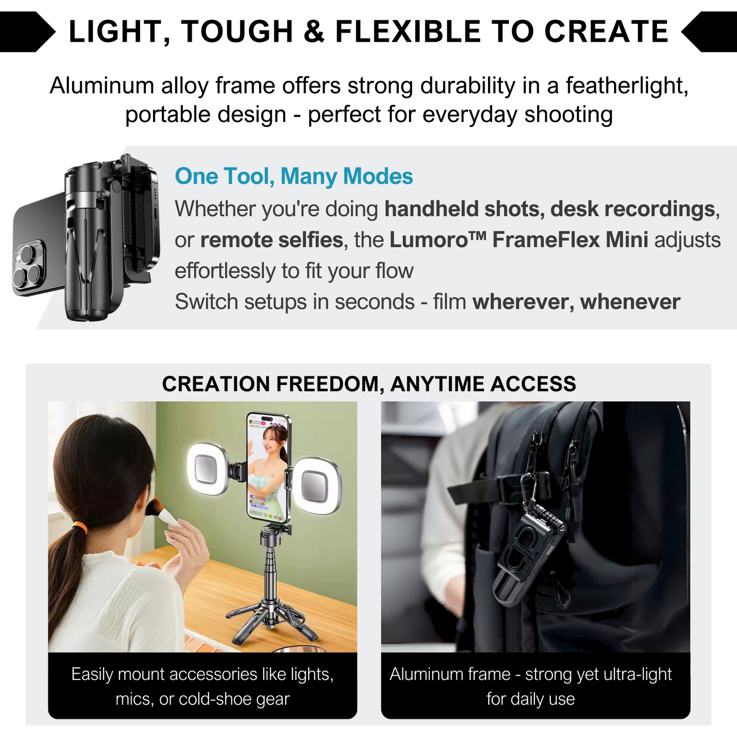 Lumoro™ FrameFlex Mini - For All Smartphones