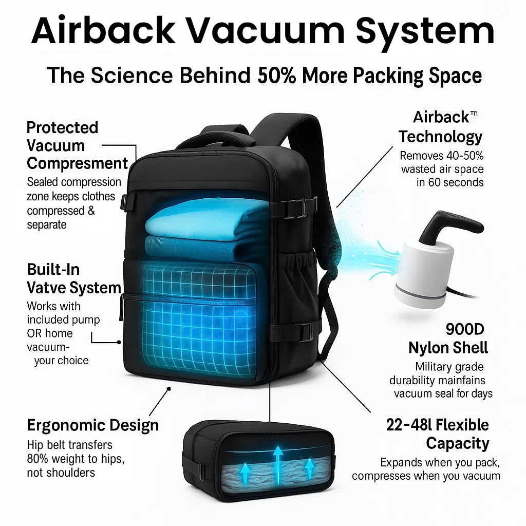 Lumoro™ Vacuum Travel Backpack